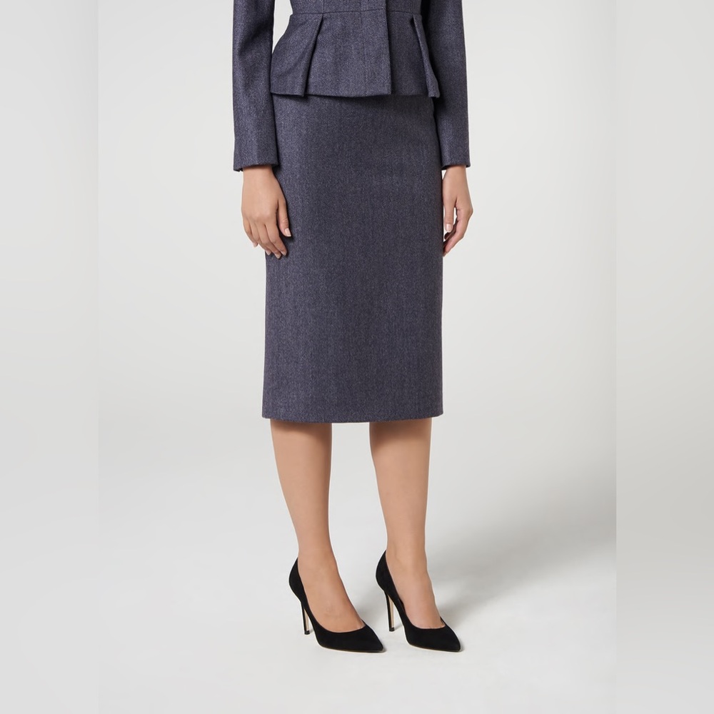 LK Bennett Aurore Gray Blue Skirt
